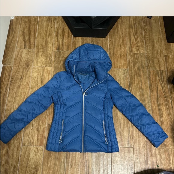 Michael Kors Jackets & Blazers - Michael Kors Hooded Blue Puffer Jacket